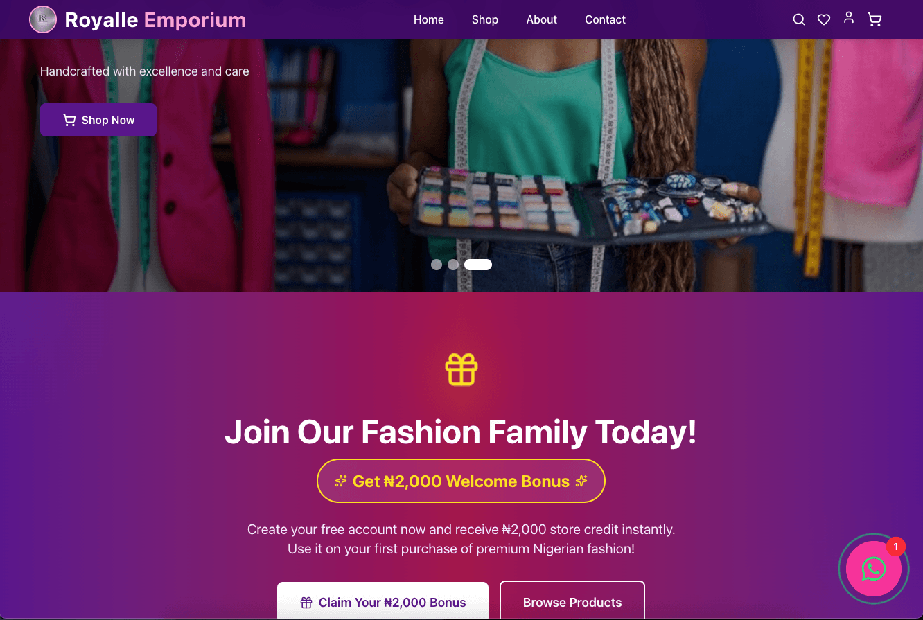 Royalle Emporium, Nigerian E-commerce fashion store π³π¬